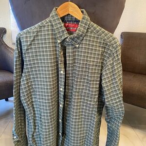 Daniel Cremieux Olive Plaid Button Down Shirt